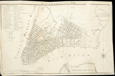 Plan of the City of New York, engraved by Tiebout, 1789 by American School